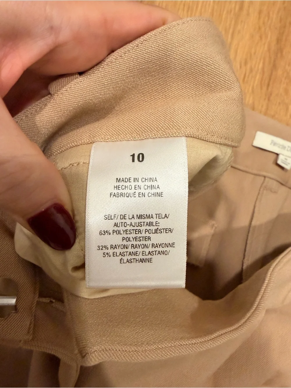 Favorite Daughter Beige Pleated Wide Leg Trousers Size 10